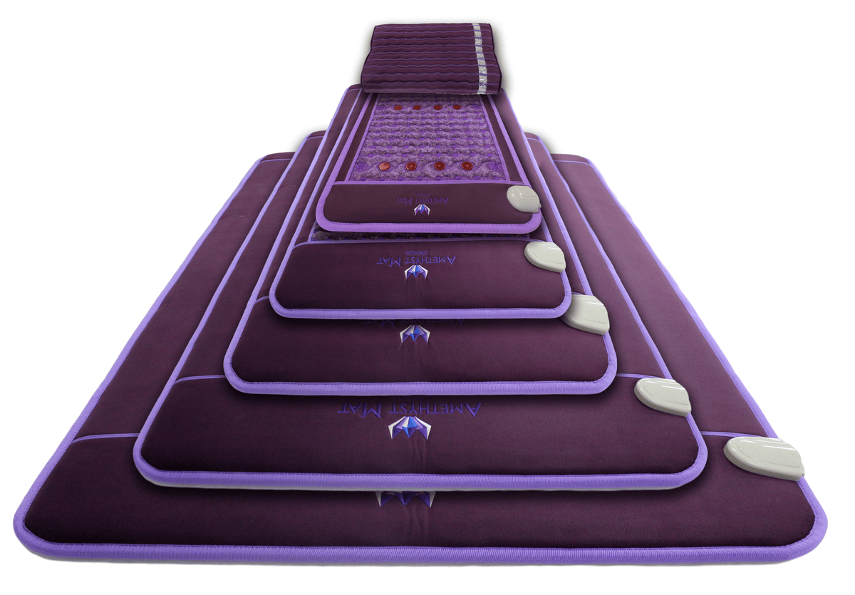 Zenna - Far Infrared Amethyst Jade Obsidian Crystal Stone Tan Mat