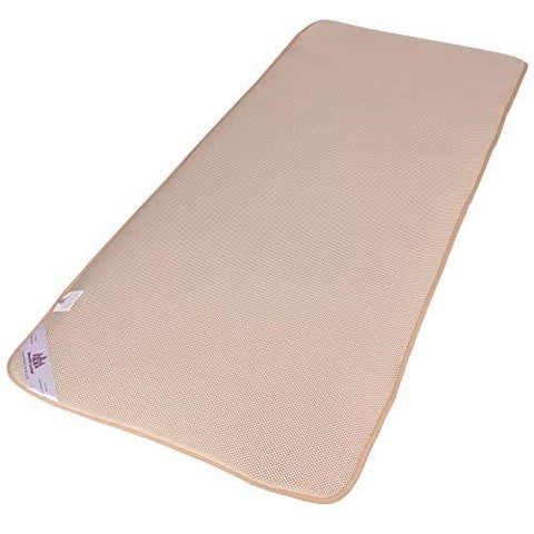 3-D Air Mesh Pad 8 mm Thick - Cushion Infrared Heat Mat - Eliminate Crystals Pressure - Breathable, PEMF, Ion, FIR Permeable - Gray or Tan - 4 Straps