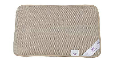 3-D Air Mesh Pad 8 mm Thick - Cushion Infrared Heat Mat - Eliminate Crystals Pressure - Breathable, PEMF, Ion, FIR Permeable - Gray or Tan - 4 Straps
